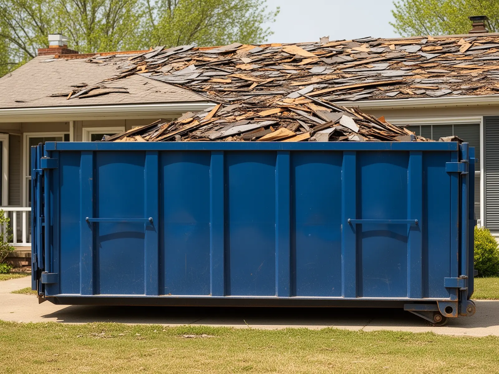 Roll-off dumpster from Bryant & Cummings Container Rental in Cape Girardeau, MO